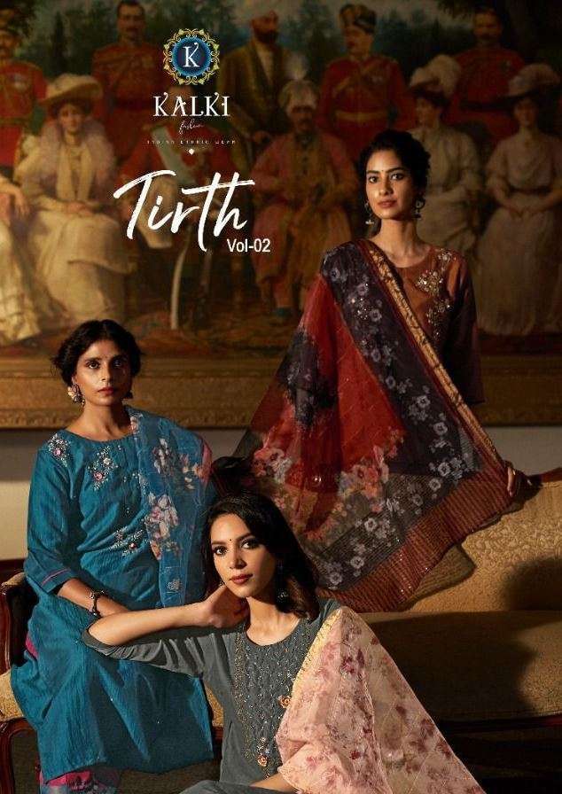 Kalki fashion Tirth Vol 2 Viscose Silk with hand Khatli Work...