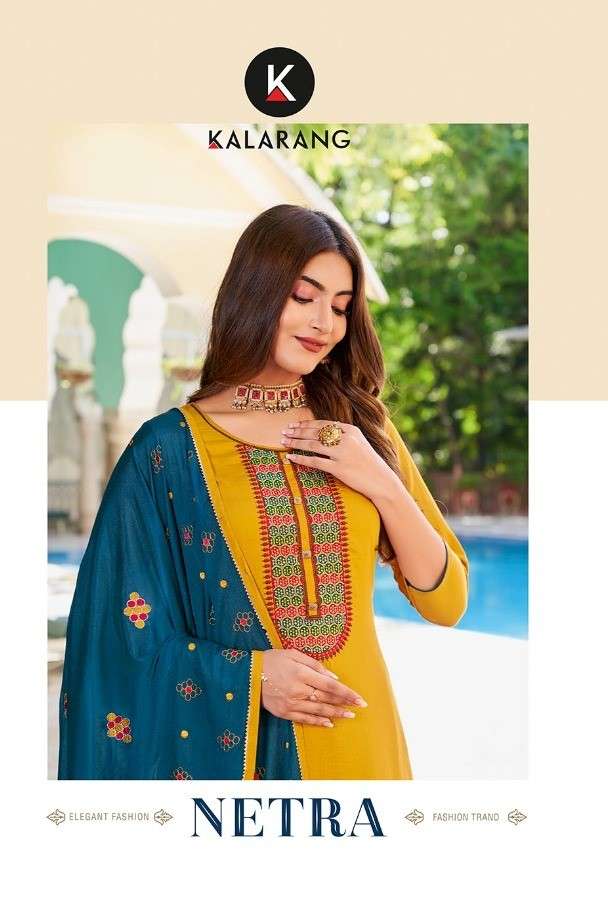 Kessi Fabrics Netra Silk With embroidery Work Dress material...