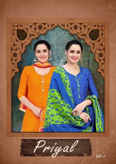 Priyal Sixer Vol 1 Cotton printed Dress Material Collection