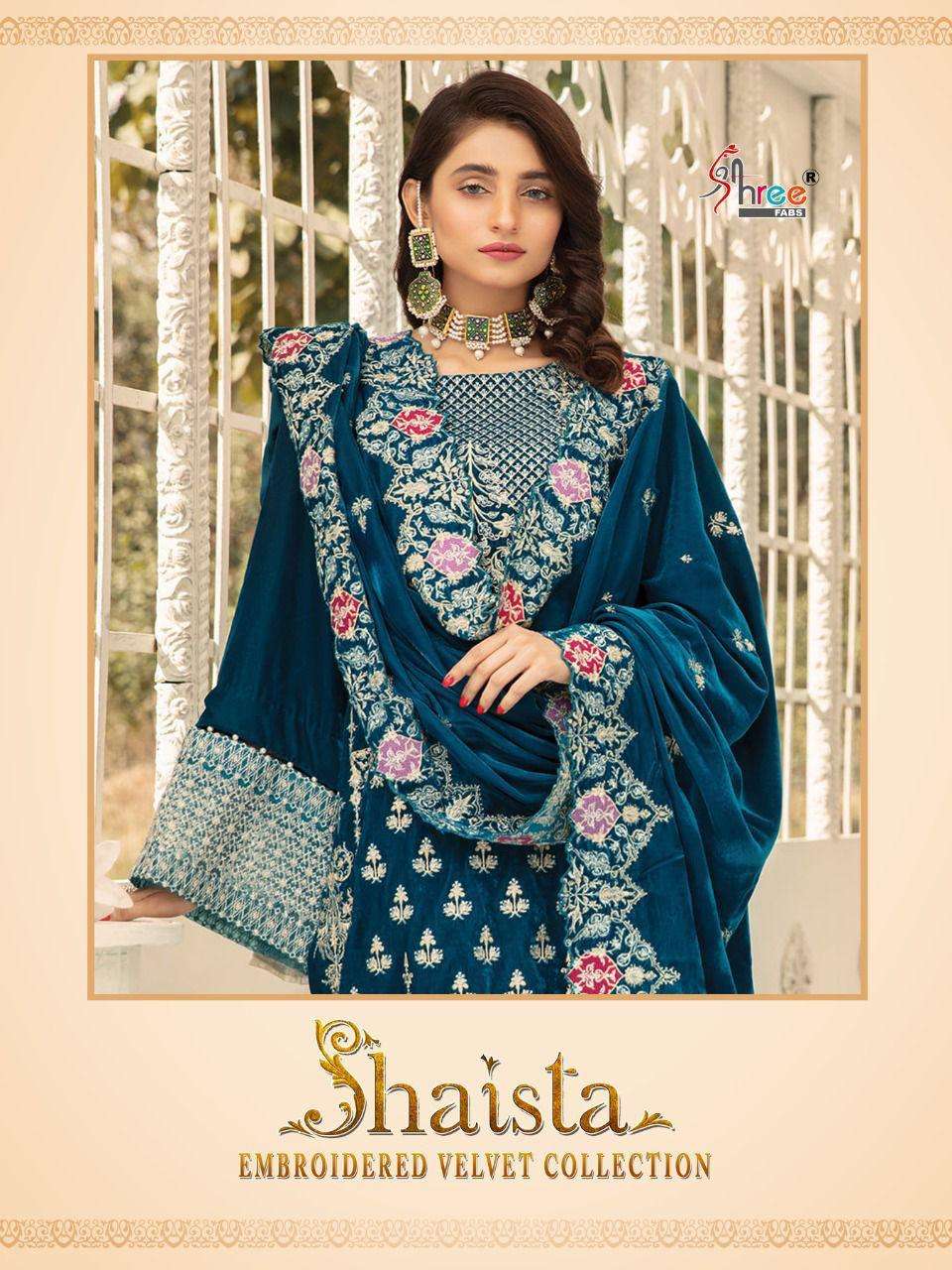 Shree Fabs Shaista Embroidered Velvet Collection Pakistani S...