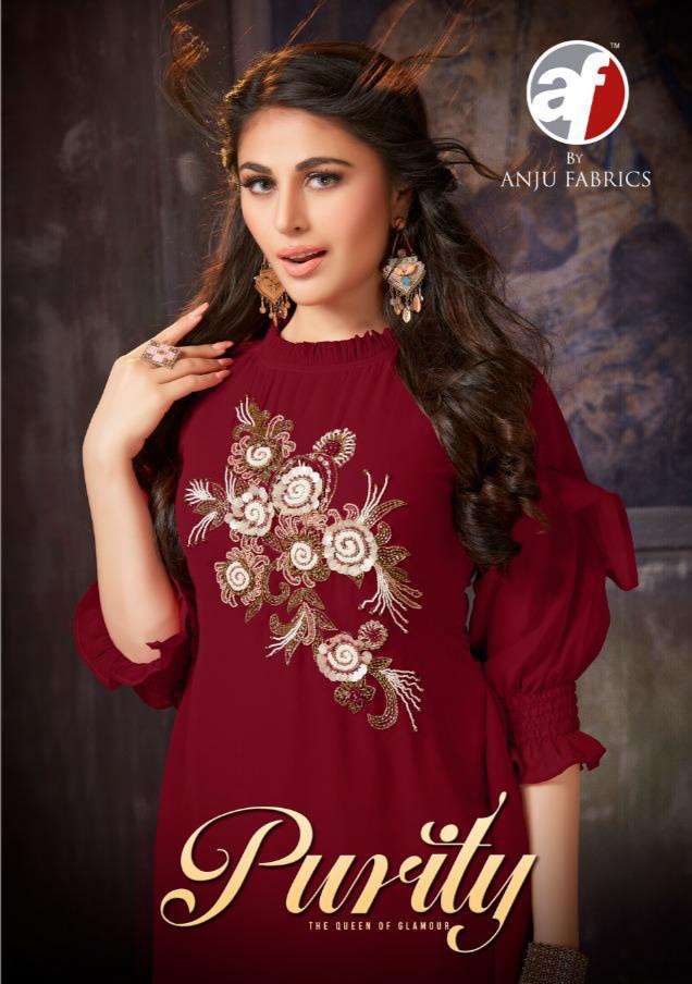 Anju fabrics  Purity vol 1 fox Georgette kurti collection