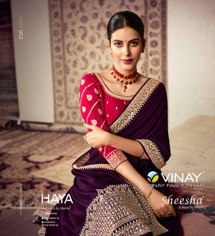 Vinay fashion Sheesha Haya Silk With Embroidery Work Sarees ...