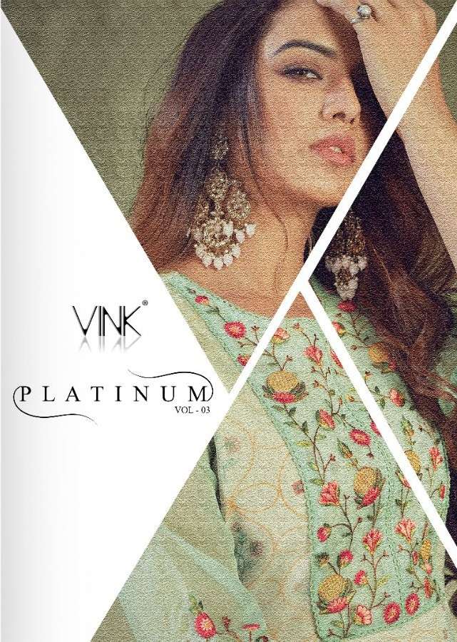 Vink Platinum Vol 3 Organza With Embroidery Work Kurti With ...