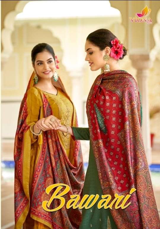 Viona Suits Bawari Woolen Pashmina With Embroidery work Suit...