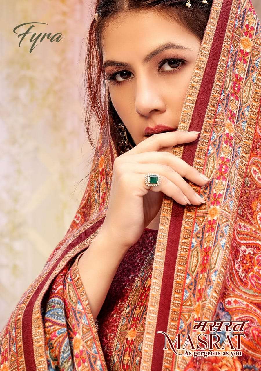 Alok Suits Fyra Masrat Pure Wool Pashmina Digital Print with...
