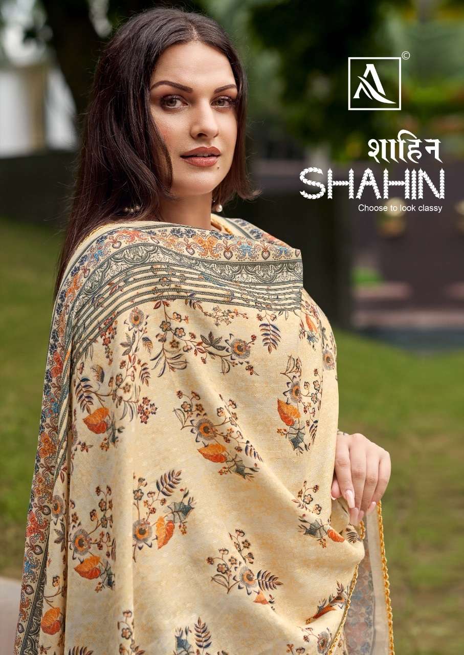 Alok suits shahin digital printed pure jam cotton with swaro...