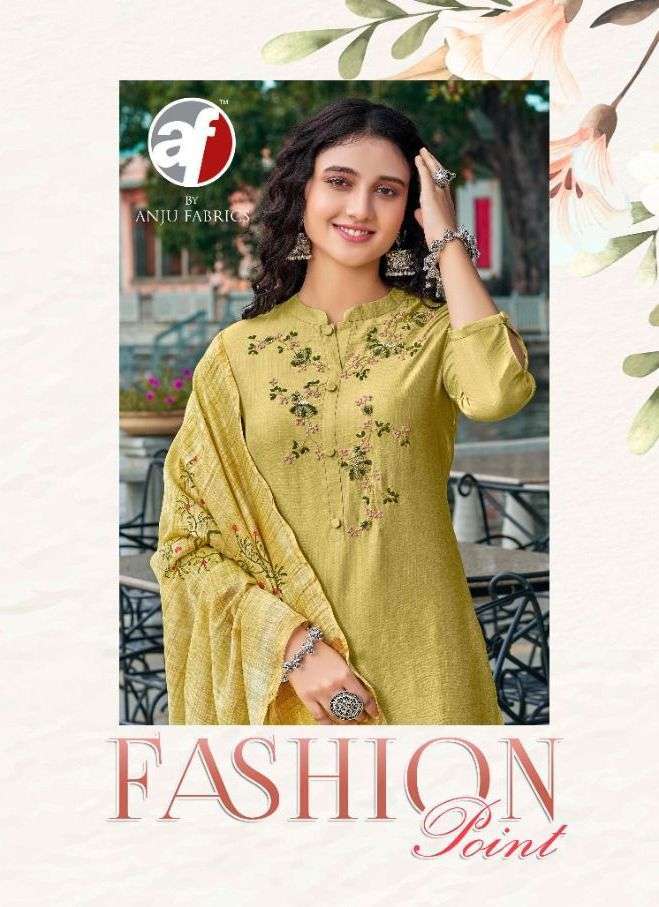 Anju Fabrics Fashion Point Vol 1 Silk with Embroidery Work R...