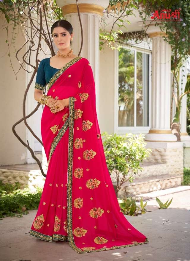 Anushree indukala georgette party wear saree collection