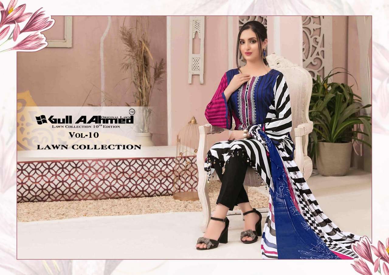 Gull Ahmed Vol 10 Lawn Collection Printed Lawn Cotton Pakist...