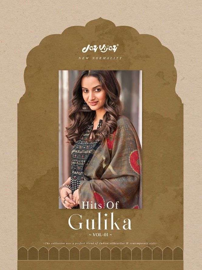 Jay Vijay Hits of Gulika Digital Printed Pure Muslin Silk wi...