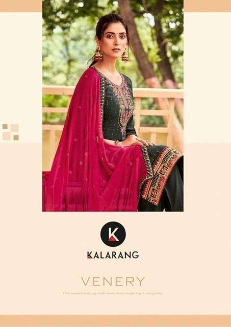 Kessi fabrics kalarang venery crepe silk with embroidery wor...