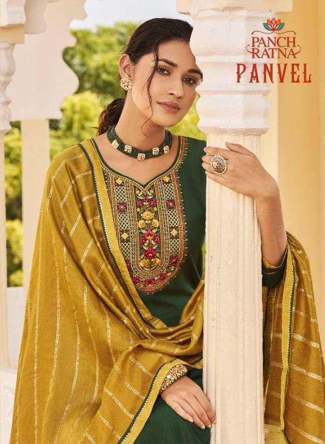 Kessi Fabrics Panch Ratna Panvel Heavy Parampara Silk with E...