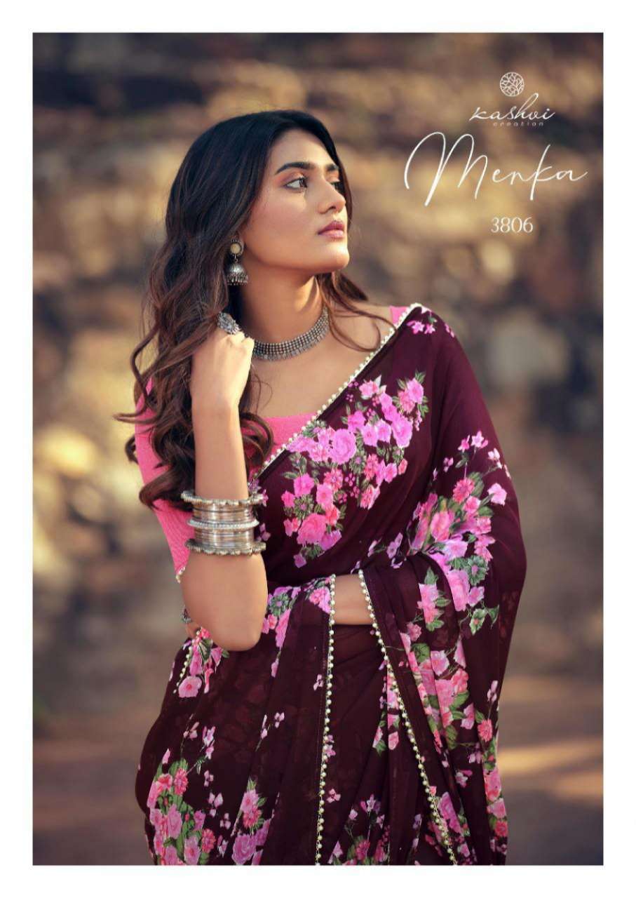 LT Fabrics Kashvi Creation Menka Floral Printed Weightless R...