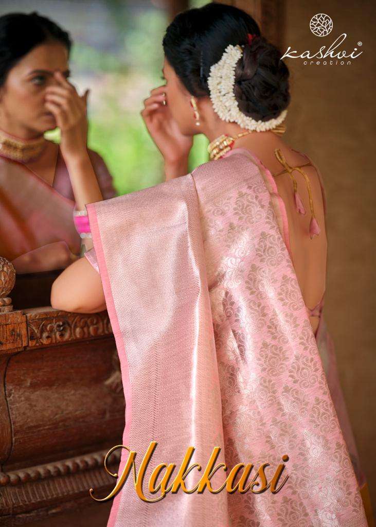 LT Fabrics Kasvi Creation Nakkasi Designer Linen Cotton Sare...