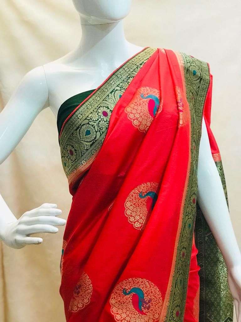 Morbani Designer Silk Weaving Sarees Collection at Wholesale...