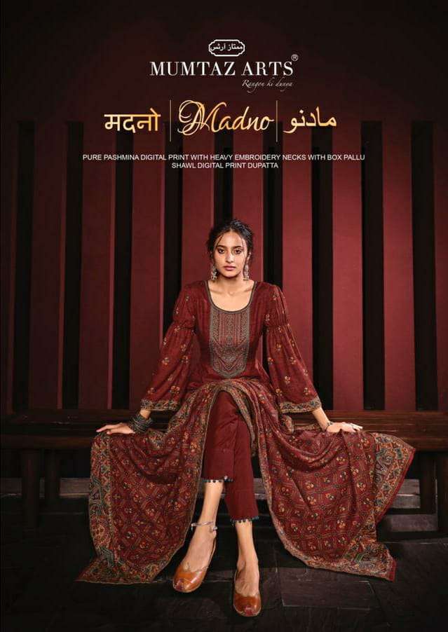 Mumtaz Arts Madno Designer Printed Pashmina Winter Dress Mat...