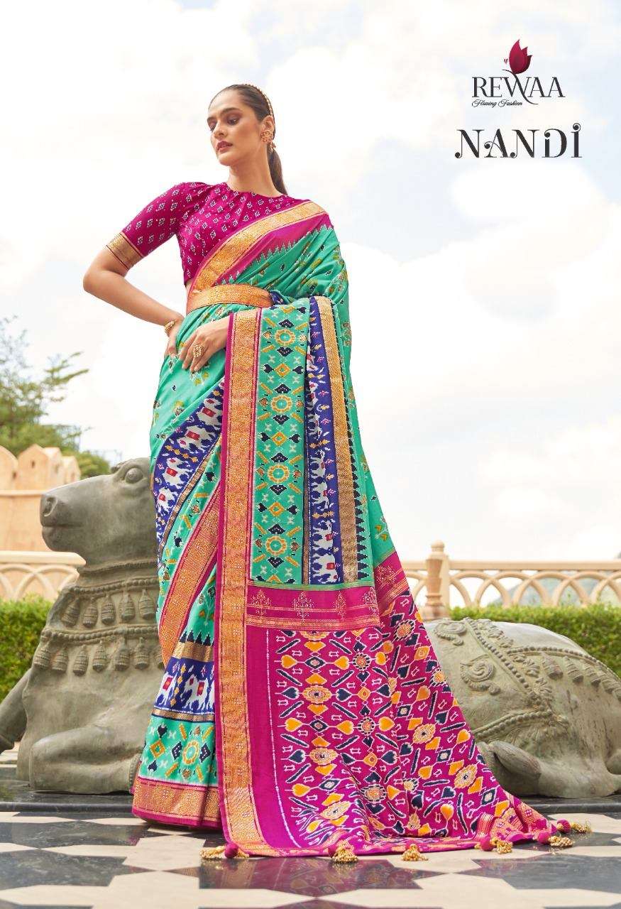 Rewaa Fashion Nandi traditional patola design saree collecti...