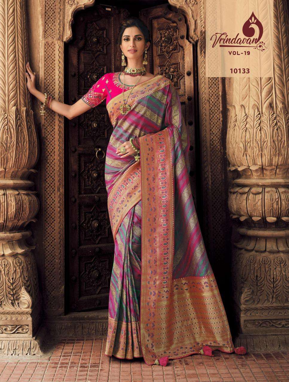 Royal vrindavan vol 19 silk designer saree collection