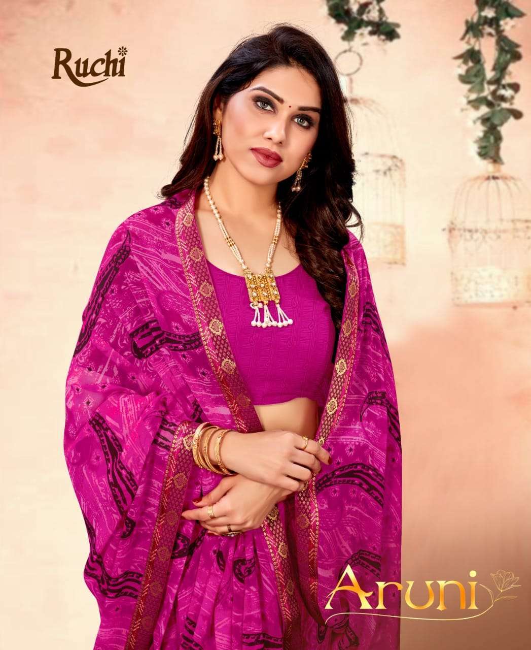 Ruchi aruni Georgette regular wear saree collection