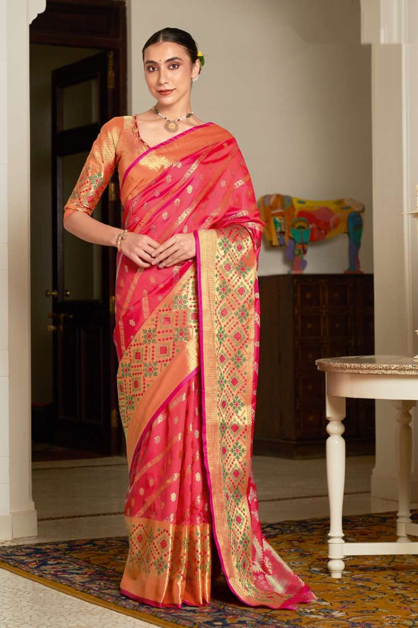 Sangam print arprit silk saree collection