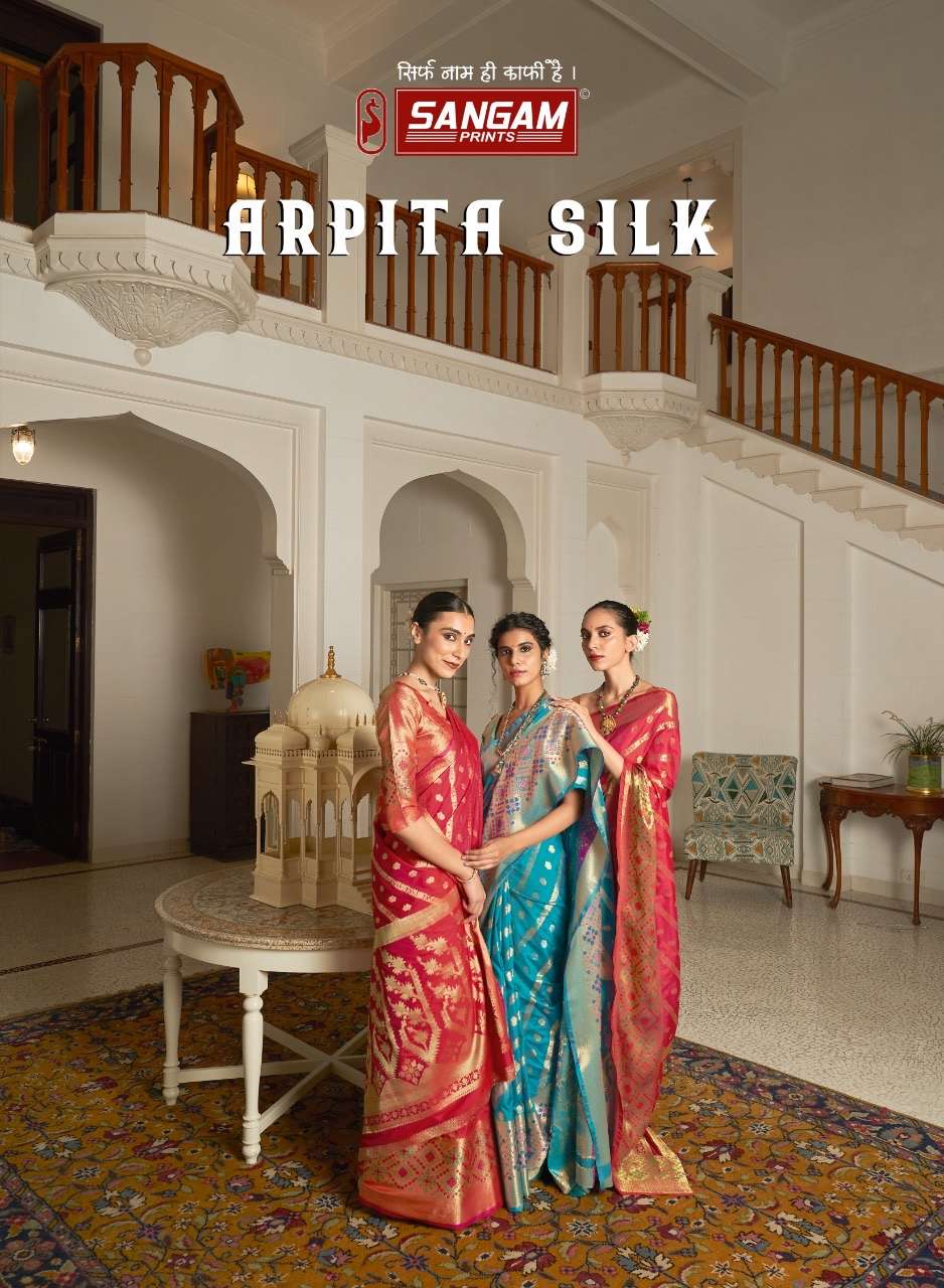 Sangam prints arpita silk Traditional silk sarees collection...