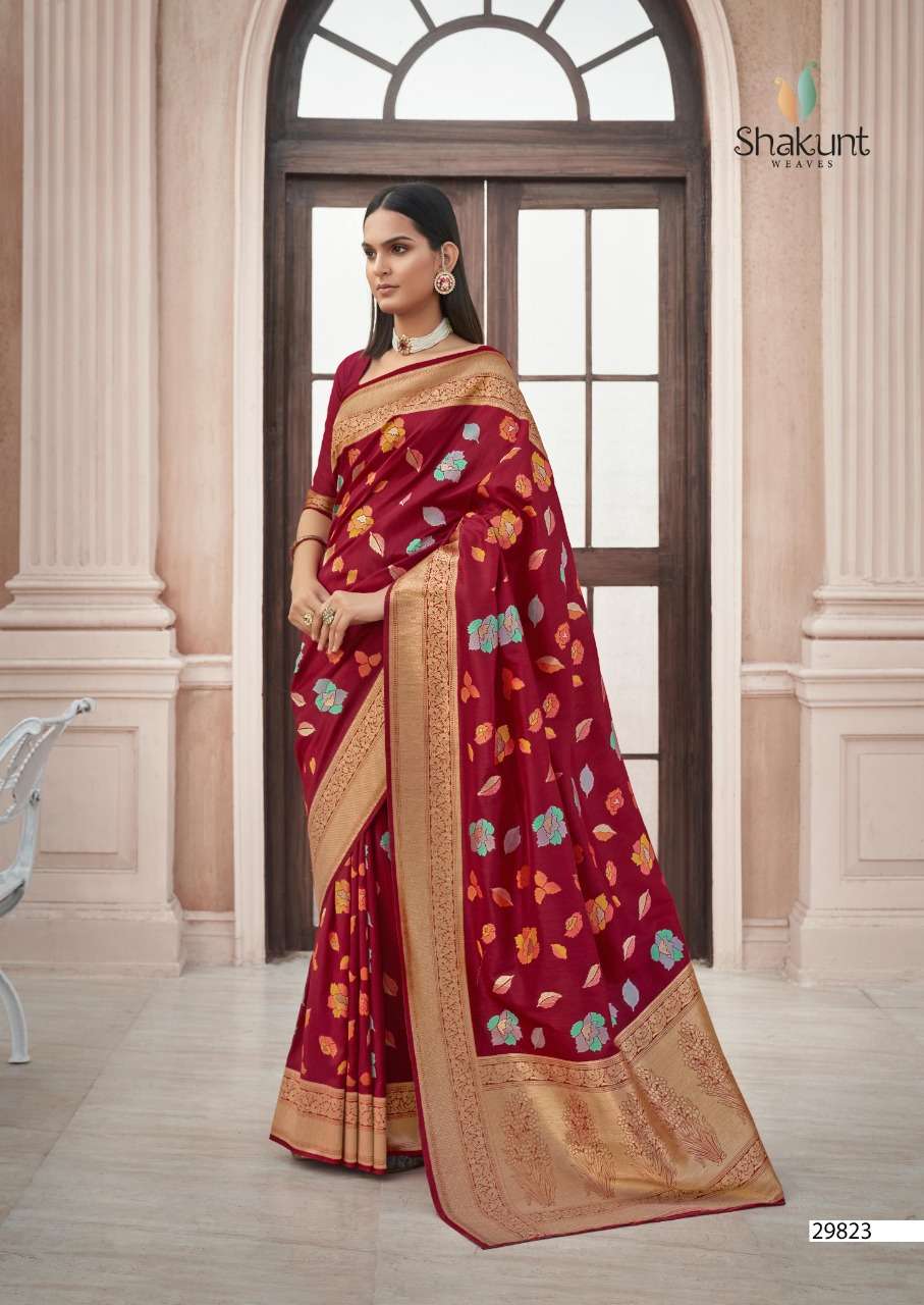 Shakunt Weaves 1016 Series Art Silk Traditional Sarees Colle...