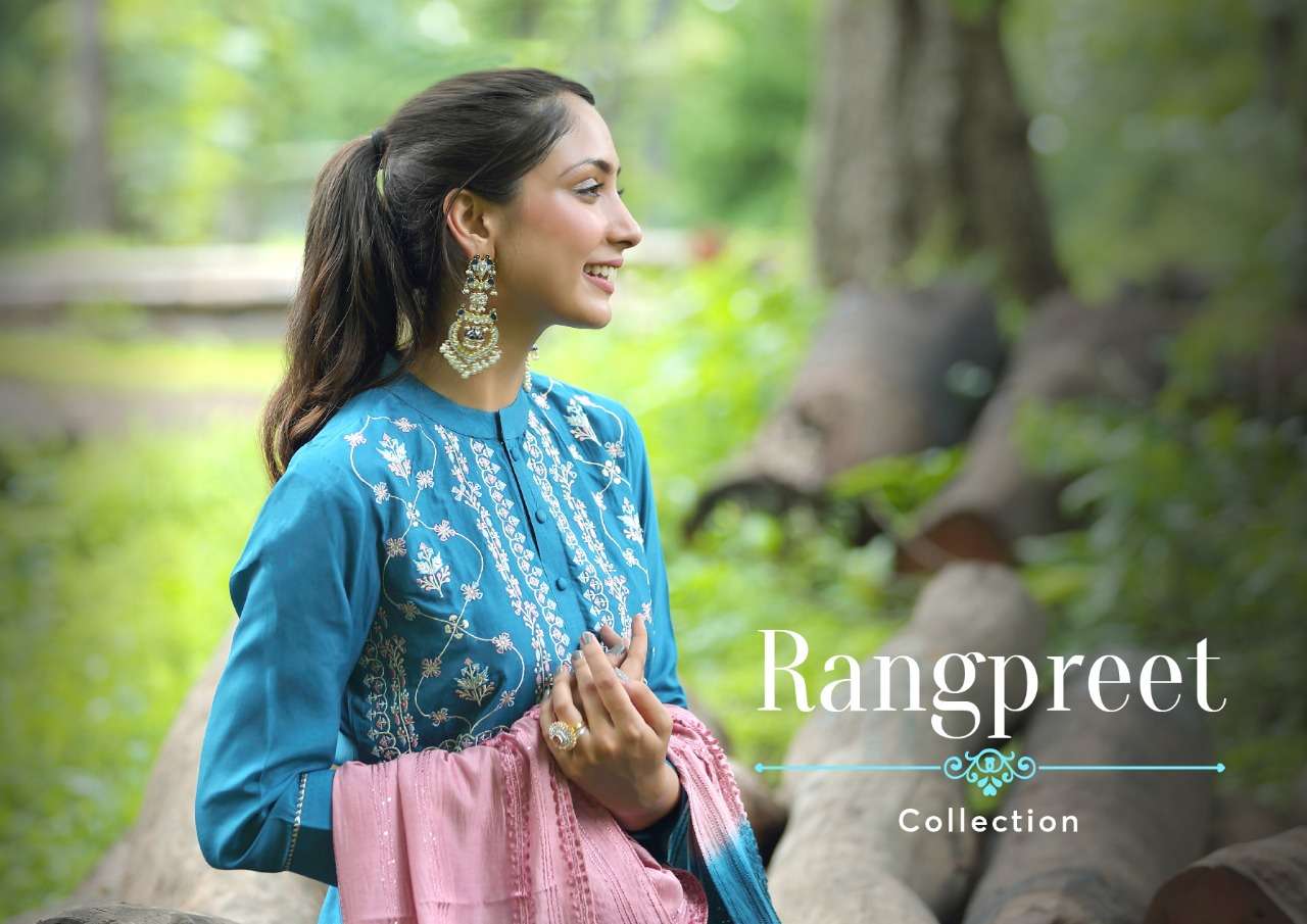 Sichi Rangpreet Collection Designer Viscose Silk with Embroi...