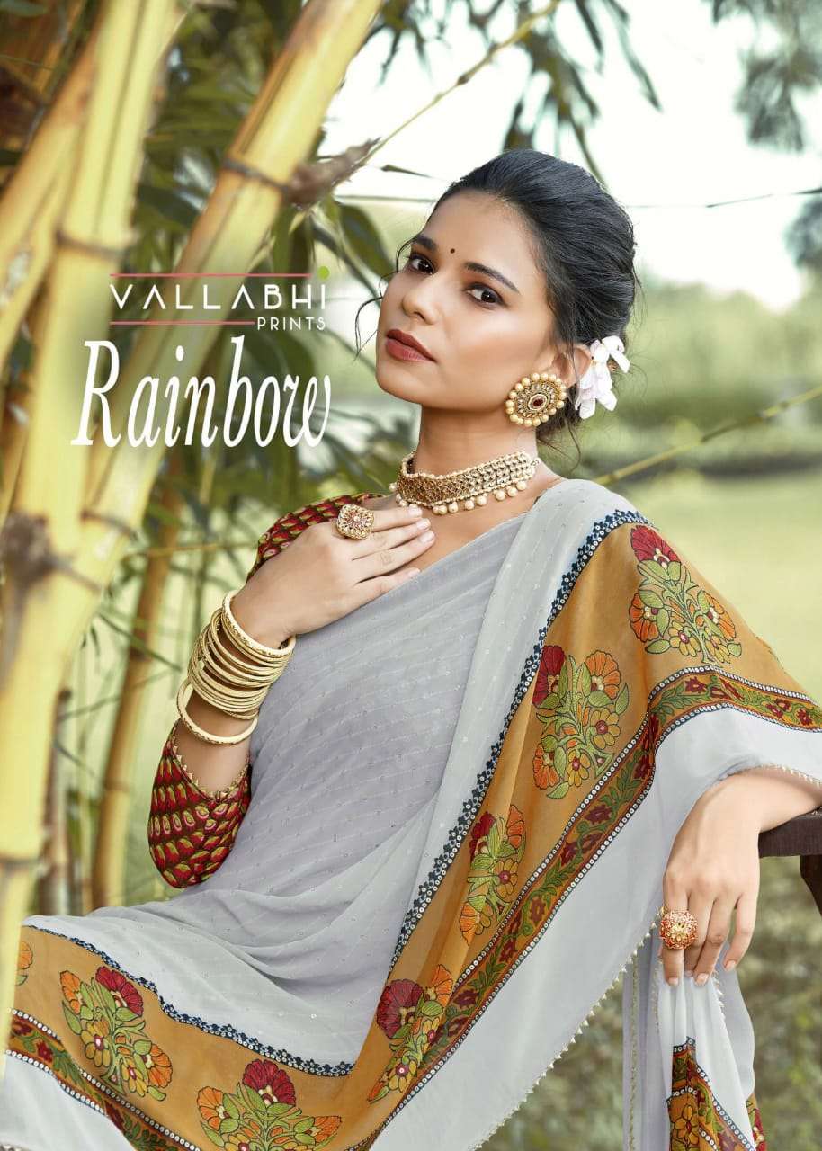 Triveni Vallabhi Prints Rainbow Printed Fancy Fabric Regular...
