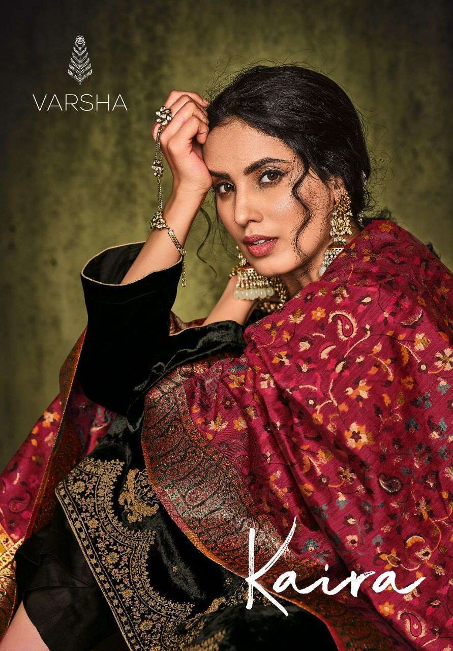 Varsha Fashion Kaira 1401 Series Pure Velvet with Embroidery...