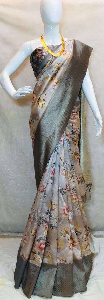 Aalka soft silk with digital print saree collection