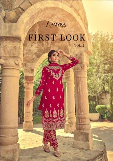 Amyra designer first look vol 2 heavy georgette with embroid...