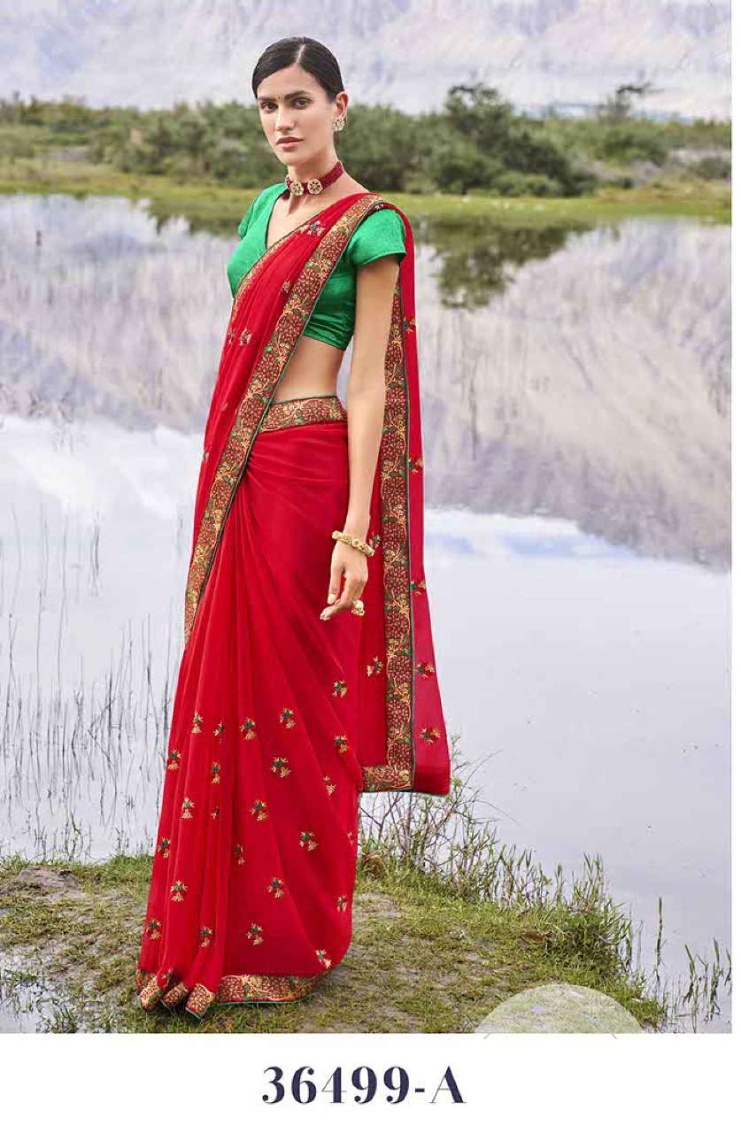 Anushree lavanya georgette party wear saree collection