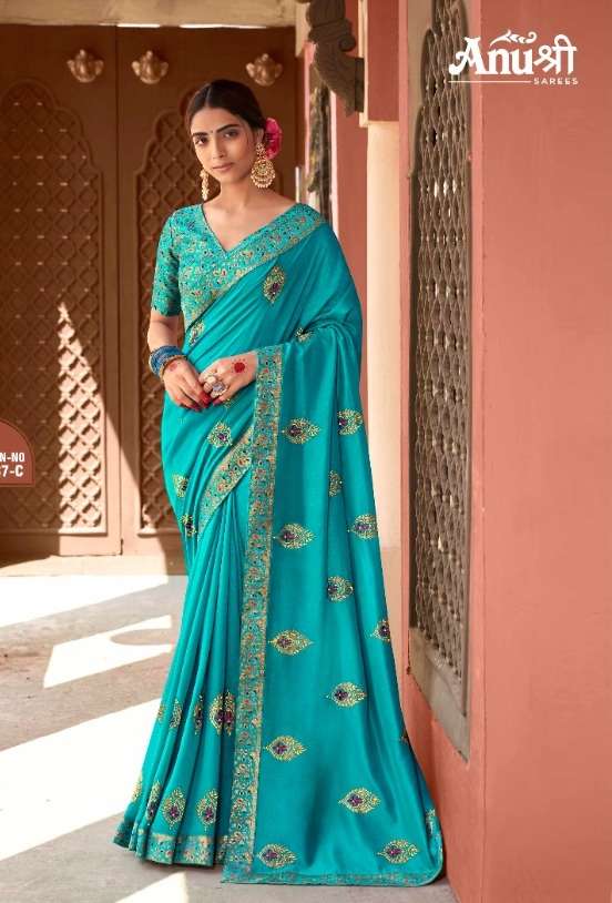 Anushree  morpankh Georgette party wear saree collection