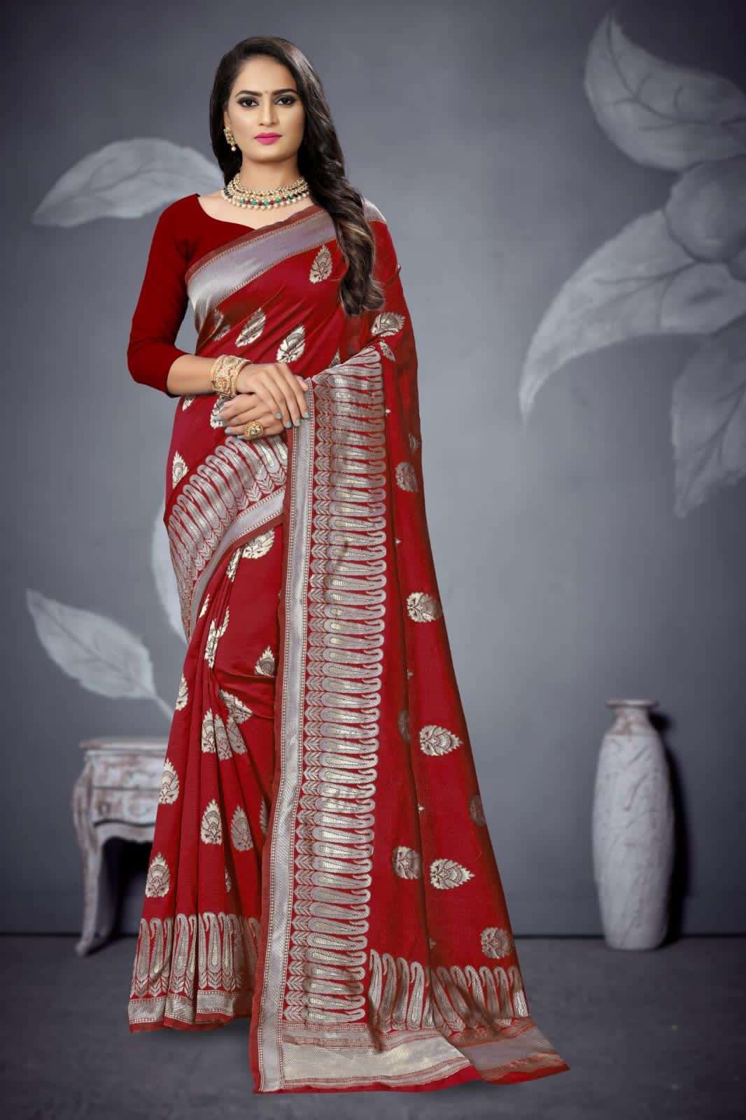 Banrasi silk with weaving design saree collection
