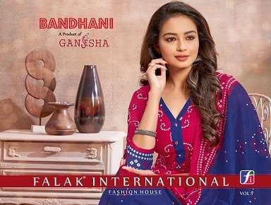 Ganesha fashion bandhani vol 5 printed pure cotton readymade...