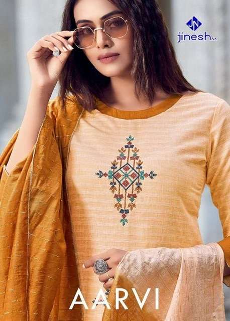Jinesh nx Aarvi vol 1 cotton with embroidery work readymade ...