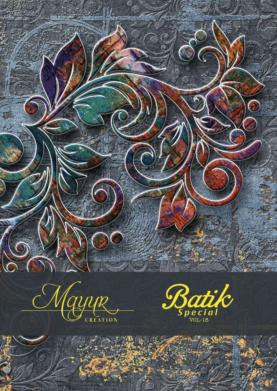 Mayur creation batik special vol 18 printed cotton dress mat...