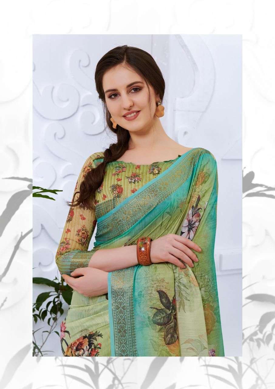 Mintosi swara Banarasi silk with digital print saree collect...