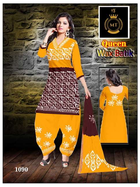 MT queen wax cotton with batik design suit collection at who...