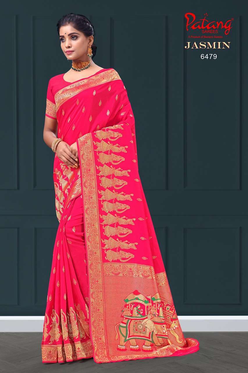 Patang Jasmin Viscose With designer party wear saree collect...