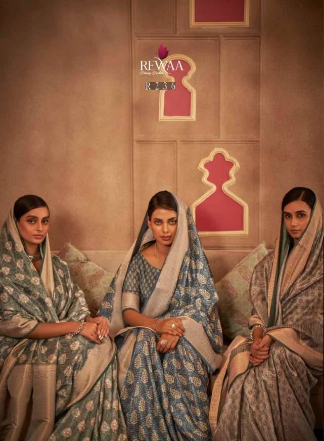Rewaa Fashion morbagh  silk party wear saree collection