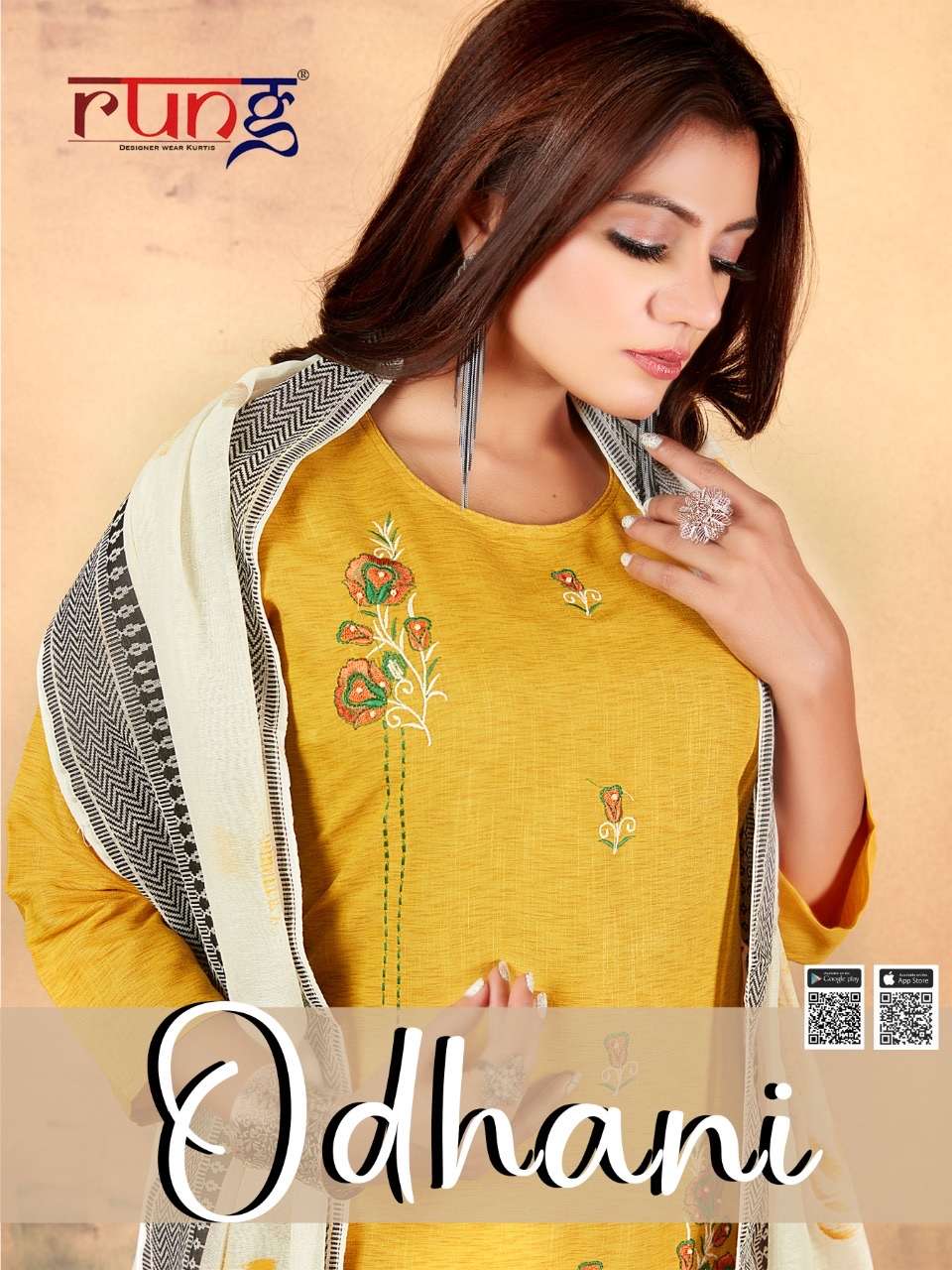 Rung odhani rayon with embroidery work readymade suits at wh...