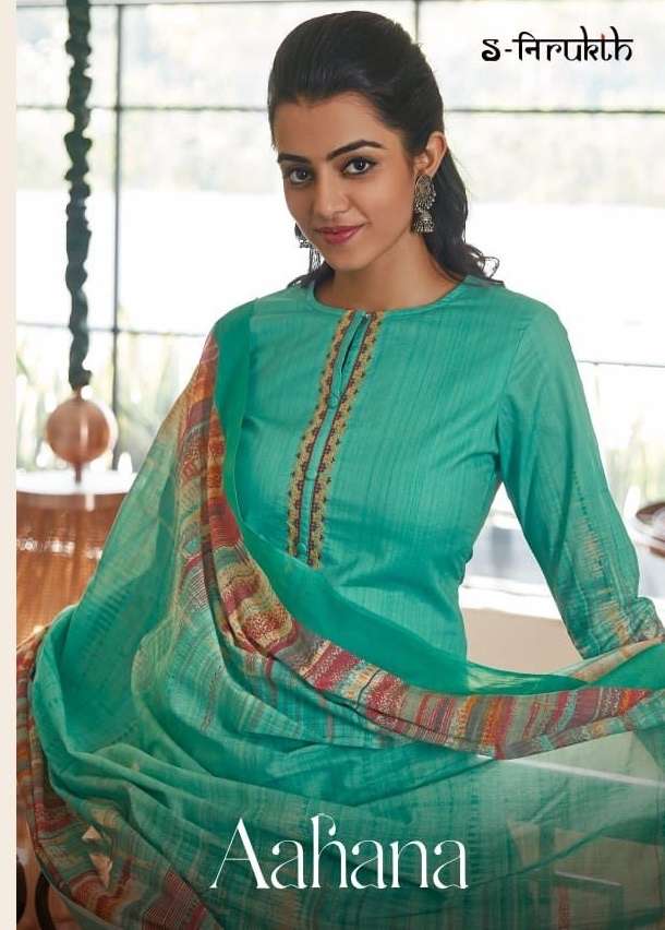 Sahiba nirukth aahana printed cambric cotton dress material ...