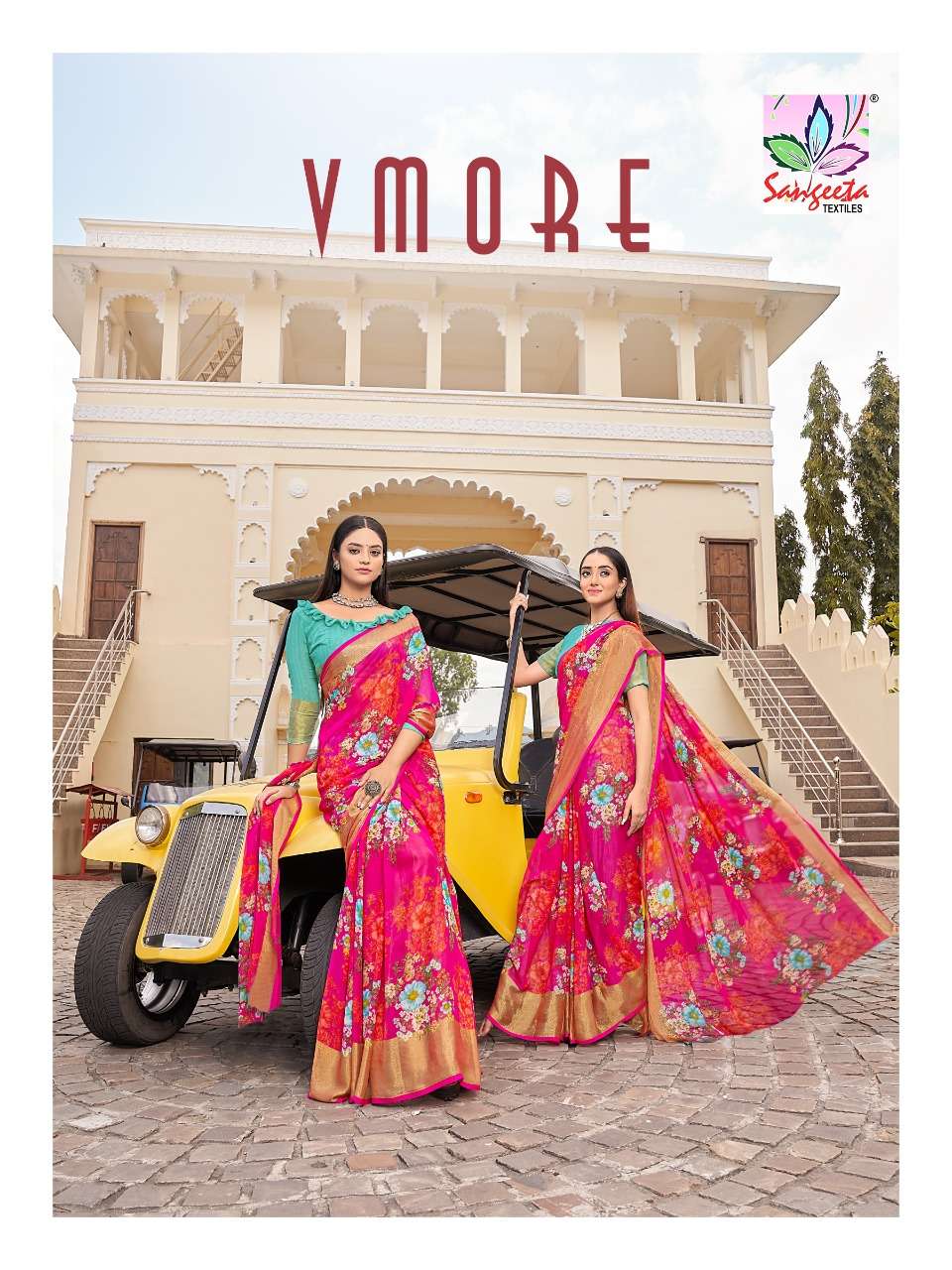 Sangeeta Vmore weightless with viscous pattern border saree ...
