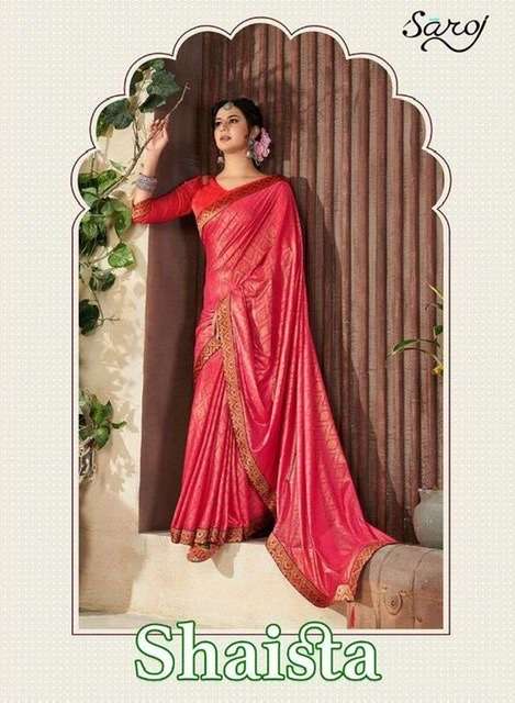 Saroj shaista foil printed lycra sarees at Wholesale Rate 