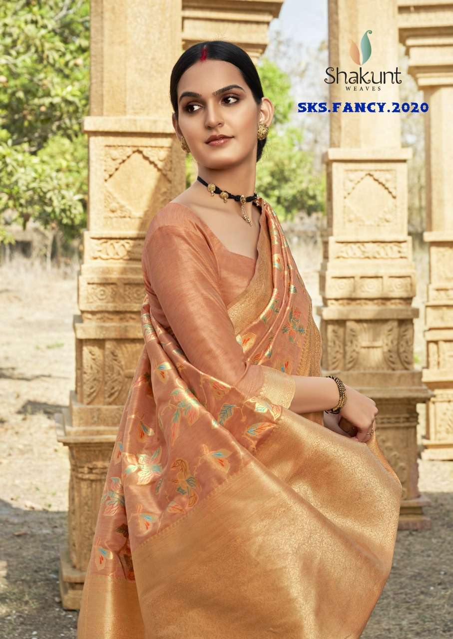 Shakunt weaves sky fancy look saree collection