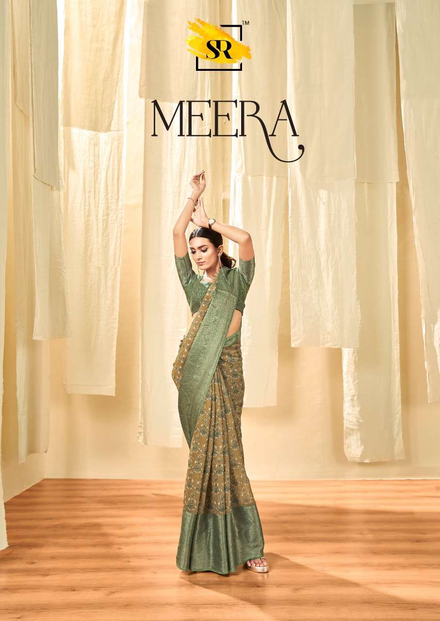 Sr meera vol 8  cotton with weaving design saree collection