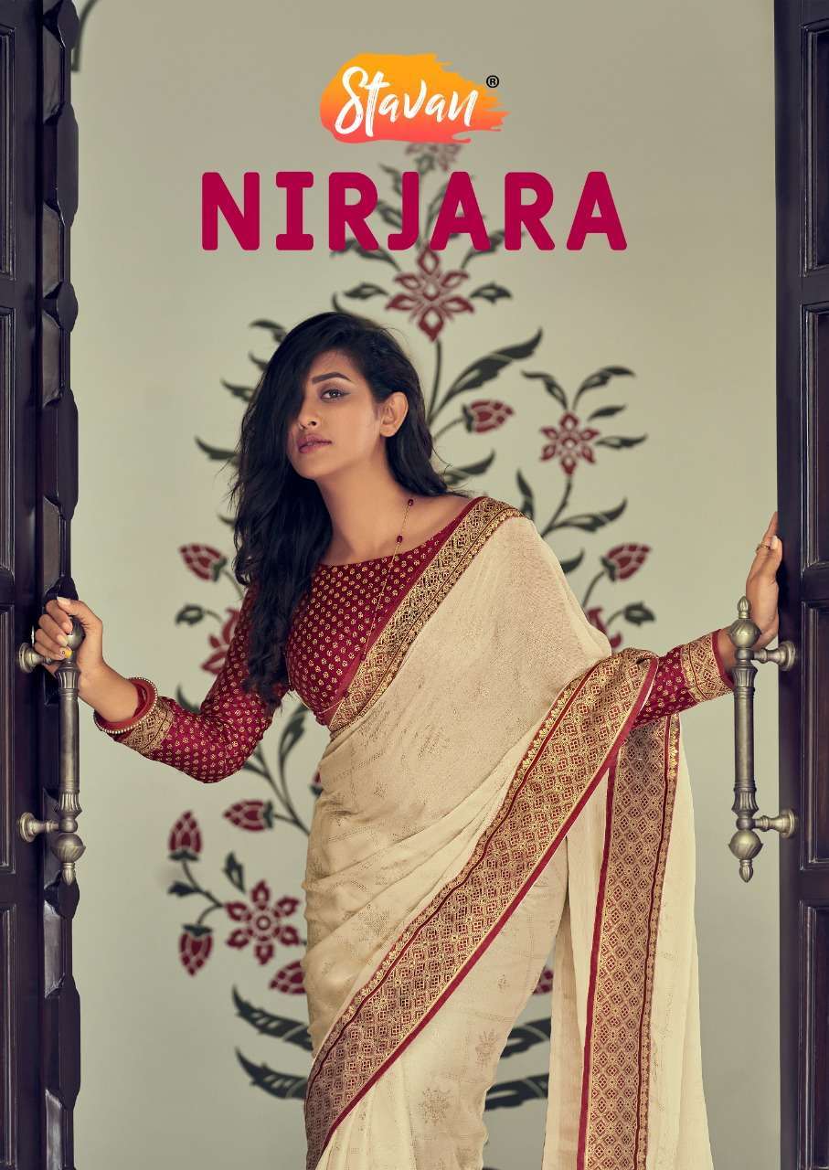 Stavan Nirjara Designer Printed Silky Sarees Collection at W...
