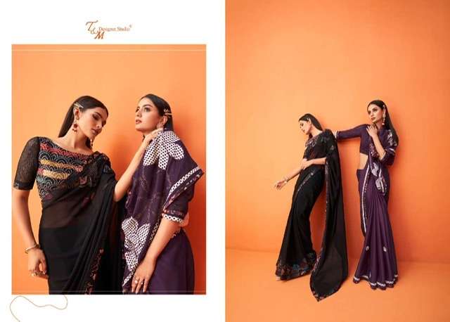 T&M designer studio tatvam vol 29 designer fancy fabric sare...