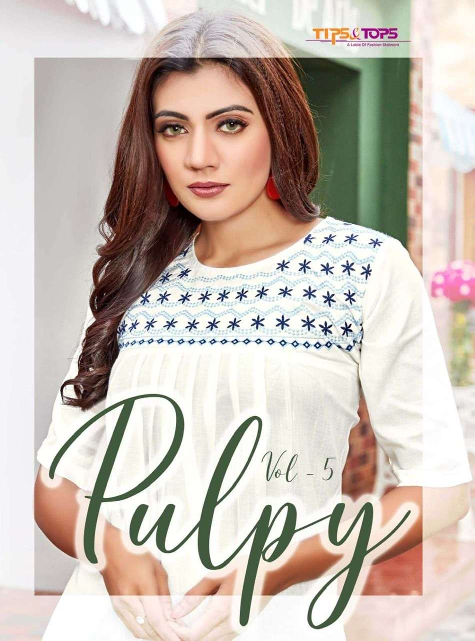 Tips & tops pulpy vol 5 rayon slub with embroidery work read...